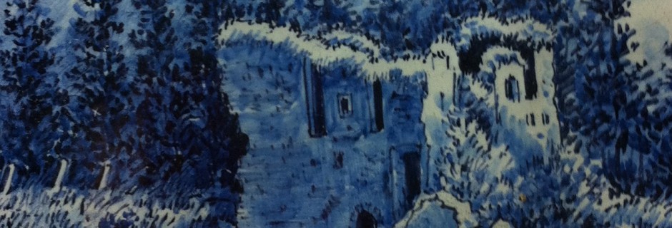 Ruïne Huis te Riviere Schiedam - detail faience plaque